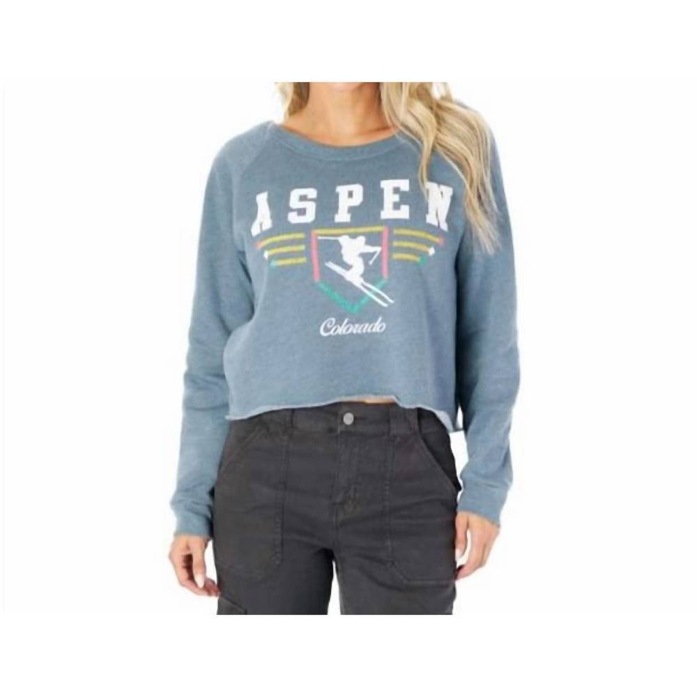 NEW PRINCE PETER retro crop sweatshirt in blue